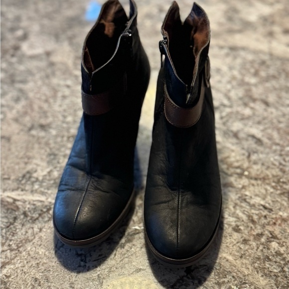 Paul Green Women's Black Brown Heeled Ankle Boots Size 3 UK / 5.5 US - Picture 10 of 12
